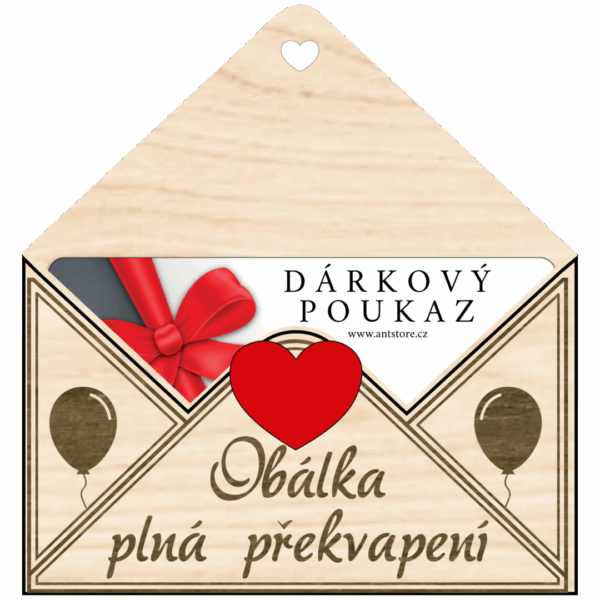 Dřevěná obálka – Plná překvapení