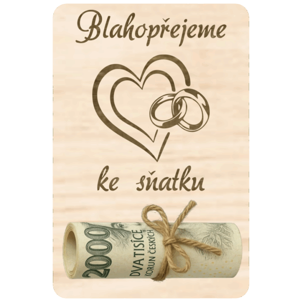 Destička na peníze – Blahopřejeme