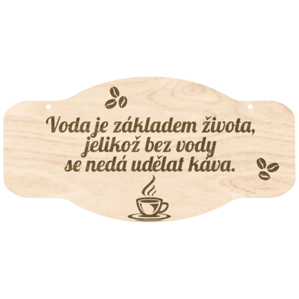 Cedulka s textem – Káva