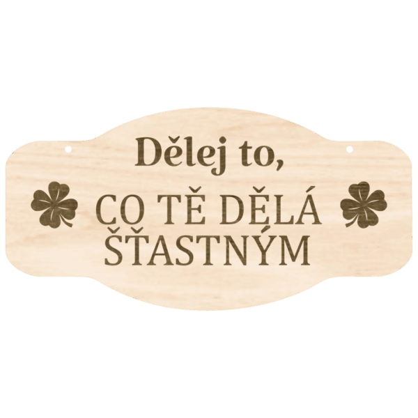Cedulka s citátem – Štěstí