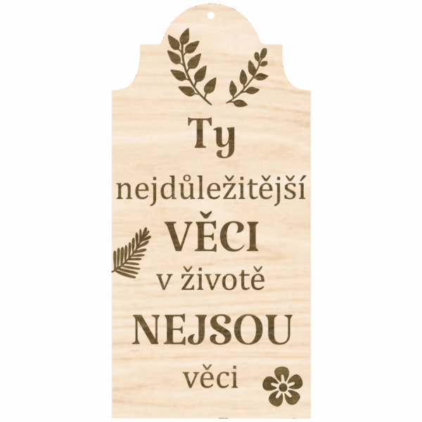 Cedulka s citátem – Nejdůležitější věci