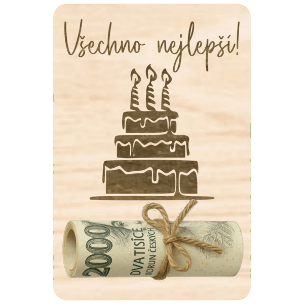 Destička na peníze – Všechno nejlepší