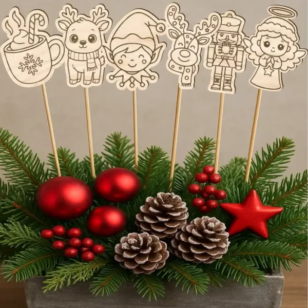 Vánoční zápichy do truhlíků